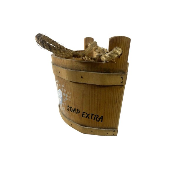 VTG Wooden Hot Bath 10 Cent Soap Extra Bucket - 1998 Bathroom Decor/Towel Holder - Picture 7 of 10